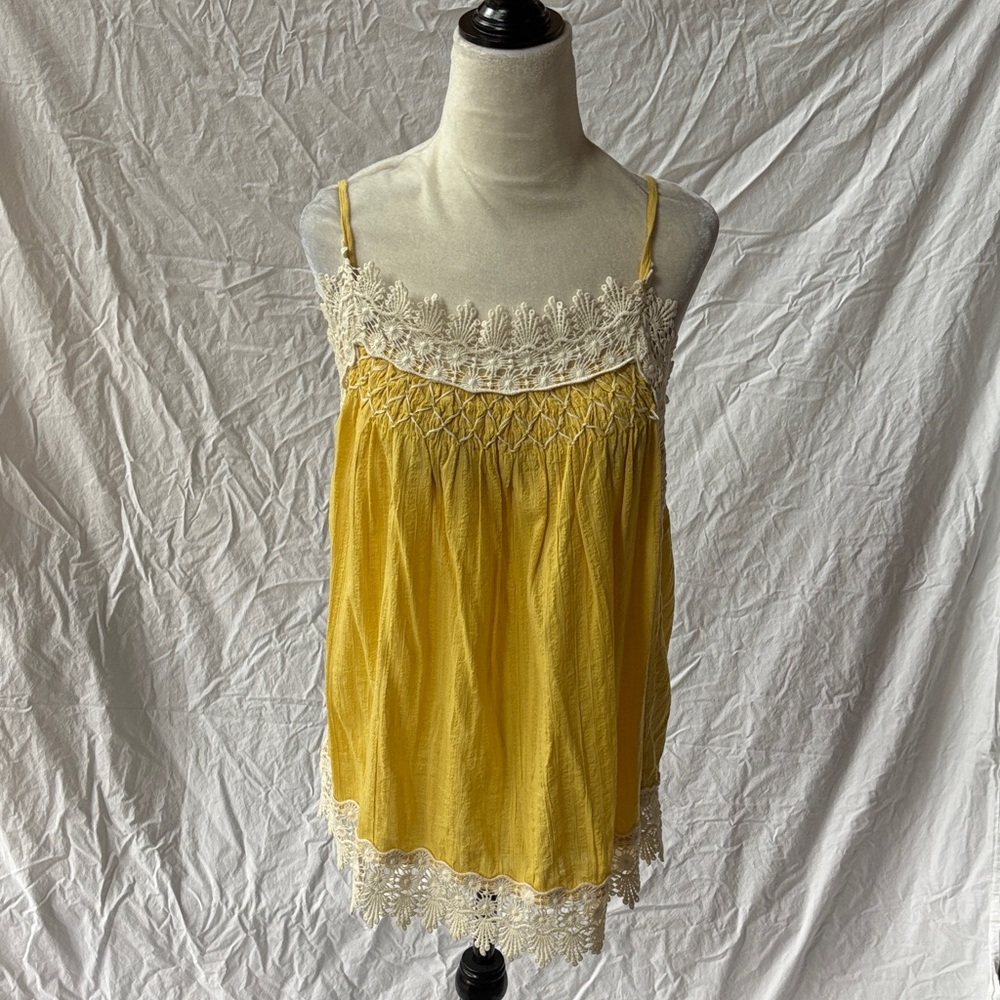 Chelsea & Violet Yellow Lace Camisole